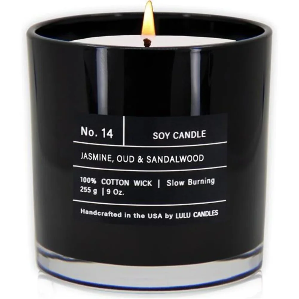 Jasmine, Oud & Sandalwood | Luxury Scented Soy Jar Candle | Hand Made